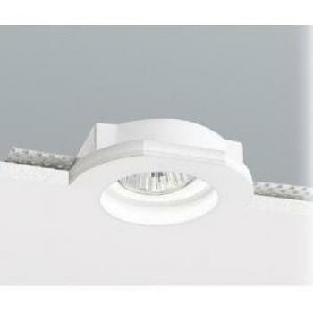 NOBILE ILLUMINAZIONE Incasso tondo a scomparsa totale istallazione in soffitto di cartongesso corpo in gesso tondo gu10 9107