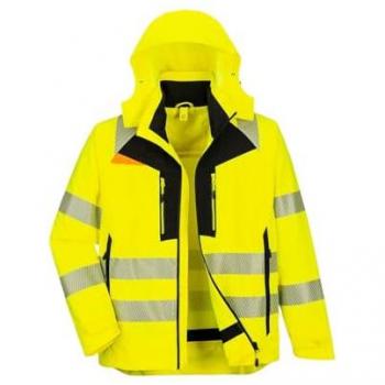 Portwest DX4 High Visibility 4‑in‑1 Jacket Yellow Black Size Medium