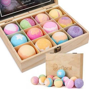 Retro Woodbox Fizzy Spa Set
