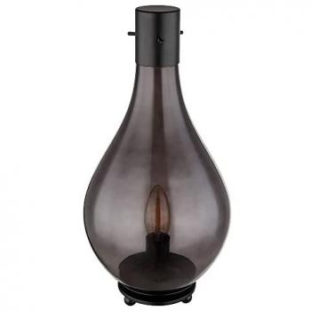 Lampe à Poser Oskus - Abat-jour Noir en Verre Fumé