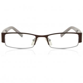 Montura completa metálica marrón rectangular para niños con lentes recetadas y protección contra azul - SmartBuy