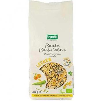 Byodo Bunte Buchstaben Pasta – Bio, 6 x 250 g Packung