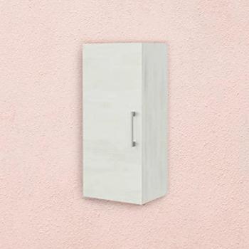 Pensile Sospeso Quercia Bianco 1 Anta Bagno Maniglia Cromata