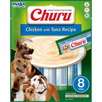 Puré Churu para Perros Pollo y Atún 8 x 20g