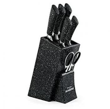 Messerset Marble Black (7tlg)