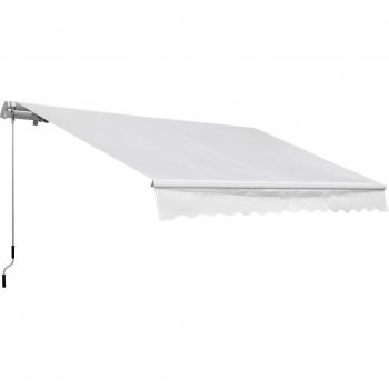 Toldo Outsunny Plegable de Aluminio 350 x 250 cm – Manivela Impermeable y UV Básica