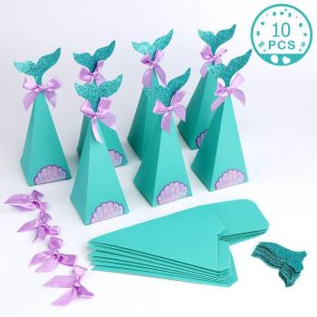 Caja de Caramelos Sirena para Baby Shower, 12 Uds