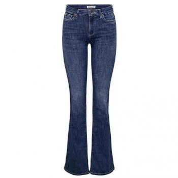 Jean Flare Taille Mi-Haute ONLY Bleu Confort Stretch