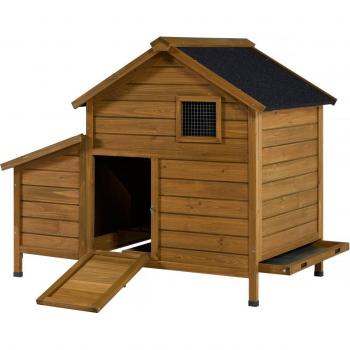 Gallinero de madera Cocotte con caja nido - Marrón