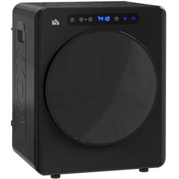 Sèche-linge HOMCOM 4 Kg – 1000 W, évacuation, acier inox, 6 cycles & minuterie