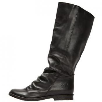 Felmini Damen Stiefel Schwarz mit Blockabsatz