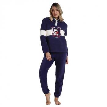 Mickey Mouse Long‑Sleeve Warm Pajama Set for Women