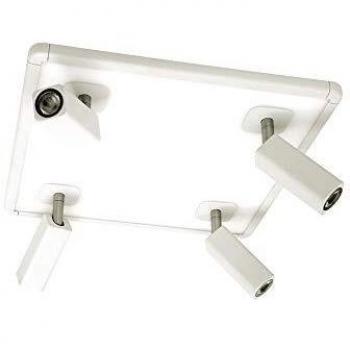 Plafón Ibiza 4 Cabezas LED 20W Cuadrado Blanco, 3000lm, 4000K