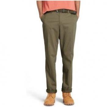 Grüner Timberland Herren‑Chino aus Bio‑Baumwolle – Claremont Straight Twill – 40/34