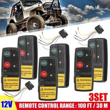 12V Universal Wireless Digital Winch Remote Control System with Twin Handset
