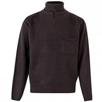 Jersey unicolor de punto grueso con cuello alto VELILLA Serie 101