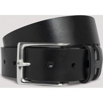 Cinturón de piel con trabilla de monograma Hackett