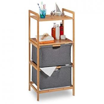 Scaffale bagno 2 ripiani e 2 cesti Relaxdays
