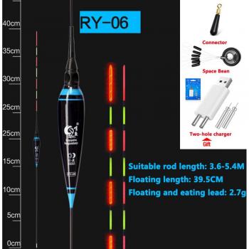 Flotador LED eléctrico para pesca con cargador y accesorios de verano