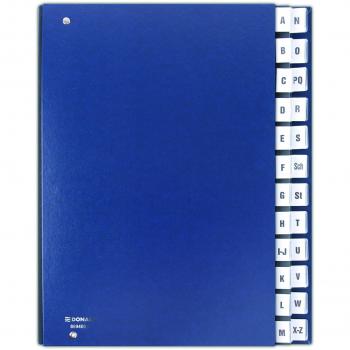 Donau A-Z Blaue Karton-Mappe für Büro