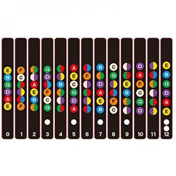 Autocollant de note pour guitare avec peigne adapté