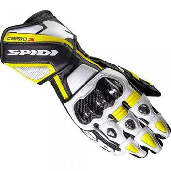 Guantes SPIDI Carbo 3 Leather- negro / amarillo fluor - Motopasión Store