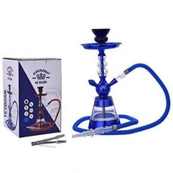 CHAMP Al Malik - Chicha in Alluminio Tetouan - Blu 35 cm
