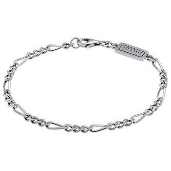 KUZZOI - Massives Figaro Armband für Herren 925er Silber