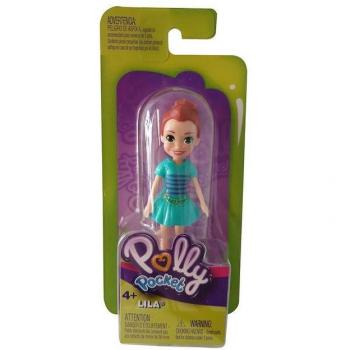 Polly Pocket Poupée Violet Jupe Turquoise Rayures