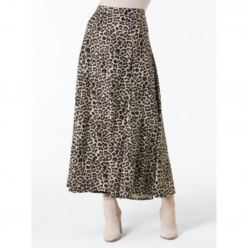 Jupe à Panneaux Modal Premium Création L – Ivoire Noir Print