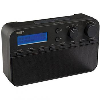 König Radio Dab+ 20 Canali Predefiniti Sveglia Nero