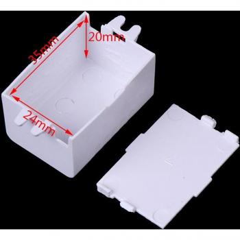 Caja de Empalme de Alambre Plástica Negra 65x38x22mm