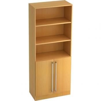 Mcbuero.de Regal 5 OH 80x42x200,4cm mit 2 Türen unten Sockelblende Griff C