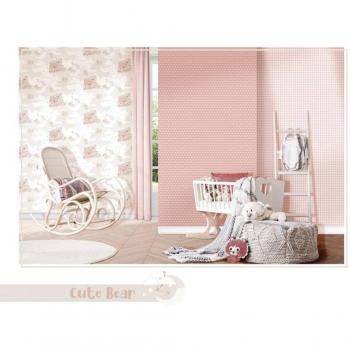 Noordwand Carta da Parati Orsetti Mondo Baby Rosa e Beige