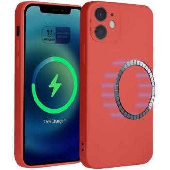 Funda ICOVERI iPhone 12 Magnética Silicona Coral Red