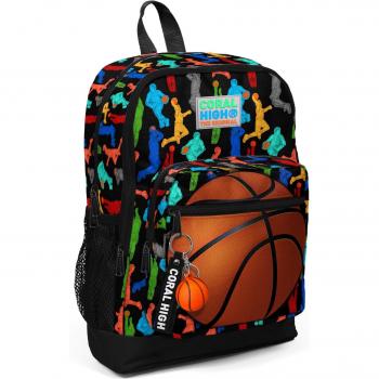 Four Compartment Basketball School Backpack for Kids