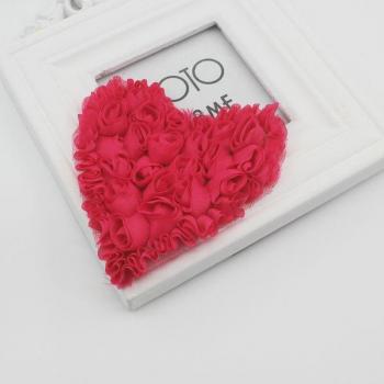 Large Chiffon Heart Appliques - 20 Pack