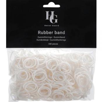 Bandes élastiques HorseGuard pour crinière et queue 500 pcs - Blanc