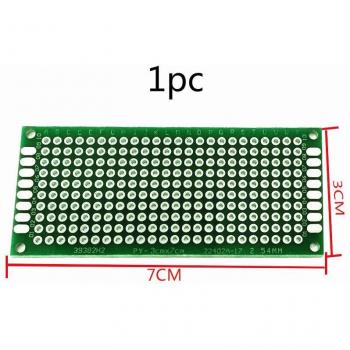 PCB Universal Verde 2,54 mm Paso de Orificio 30x70 mm