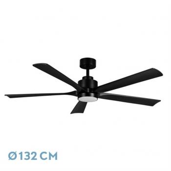Ventilador LED Cairo 2400lm 5 Aspas – Negro – IP20