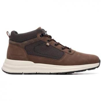 XTI Botín para Hombre - 144624 Marrón, 45, Plano, Cremallera Casual