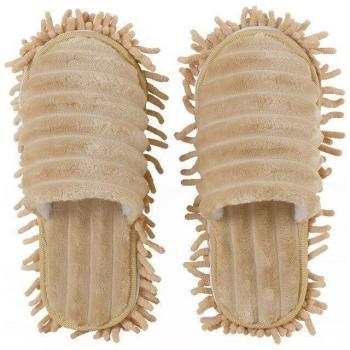 Pantoufles unisexes en molleton de corail rayé