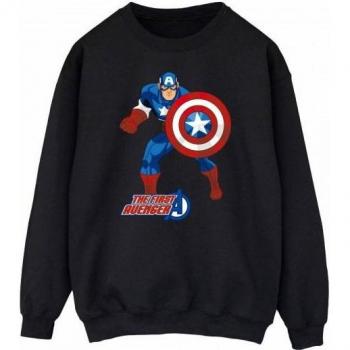 Primera Dama Capitanía Sudadera Negra con Logo de Los Vengadores
