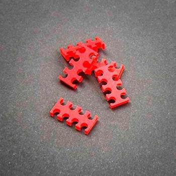Pettine Cavi 8 Slot 3mm Rosso - 5 Pezzi