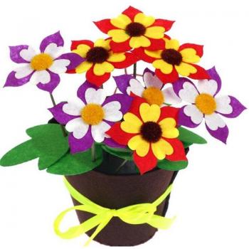 Kids DIY Felt Flower Pot