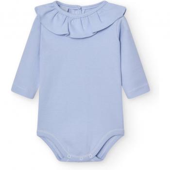 Babidu - Set de 2 bodys de bebé con cuello volante y manga larga