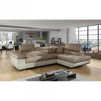 ELTAP Sofa Anton Ecksofa 4-Sitzer Bettsofa Linke Seite