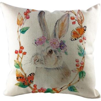 Almohada Cuadrada Conejito Festivo