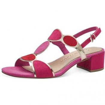 MARCO TOZZI Rosa Sandalette 2‑28230‑42‑514 – Pink Comb – Vakuum‑Blockabsatz