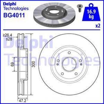 Frein à disque DELPHI BG4011